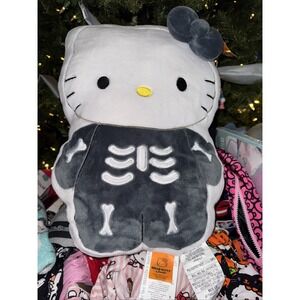 Hello Kitty Halloween 18" Skeleton Decorative Pillow 2024 Brand New with Tags